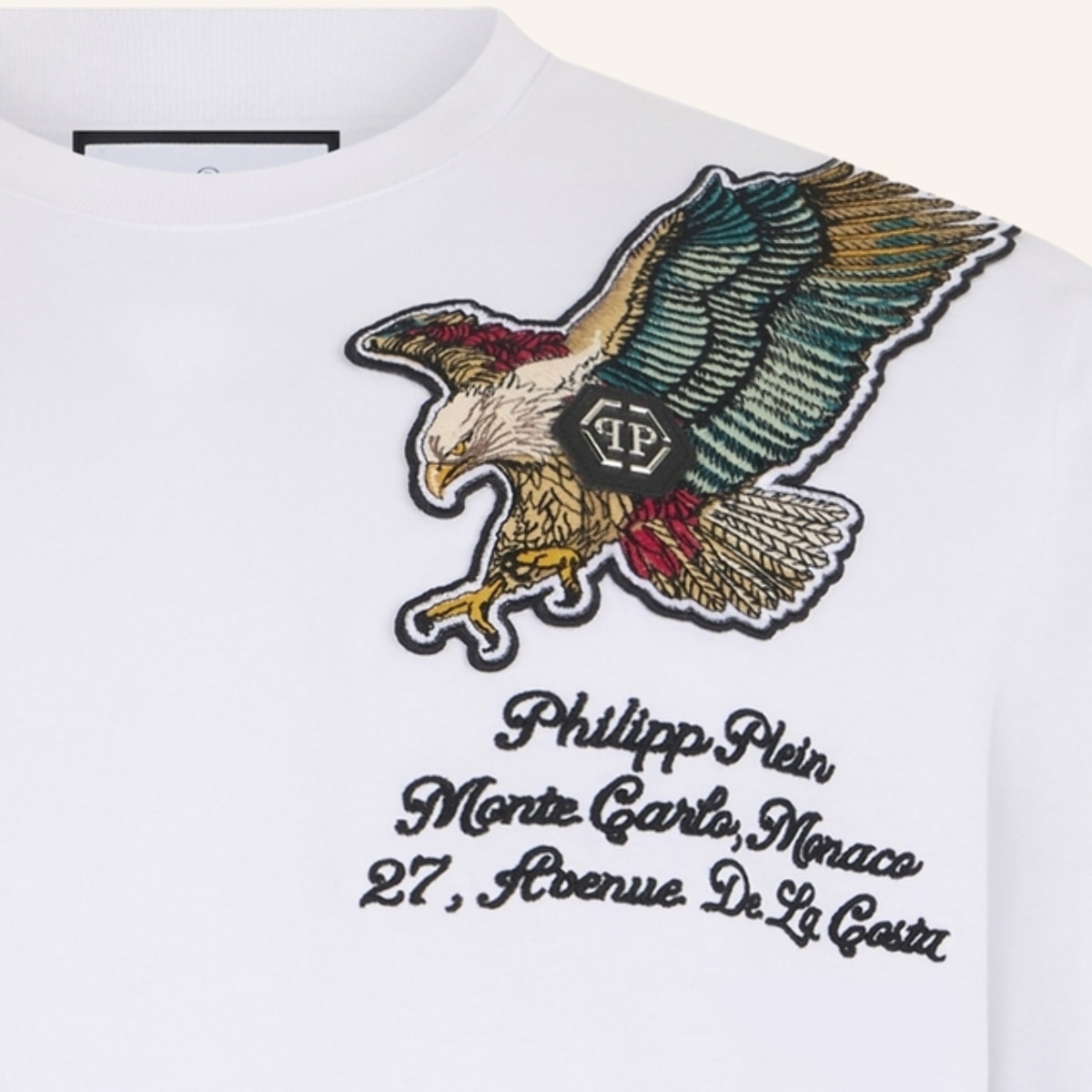PHILIPP PLEIN Round Neck T-Shirt Eagle Montecarlo