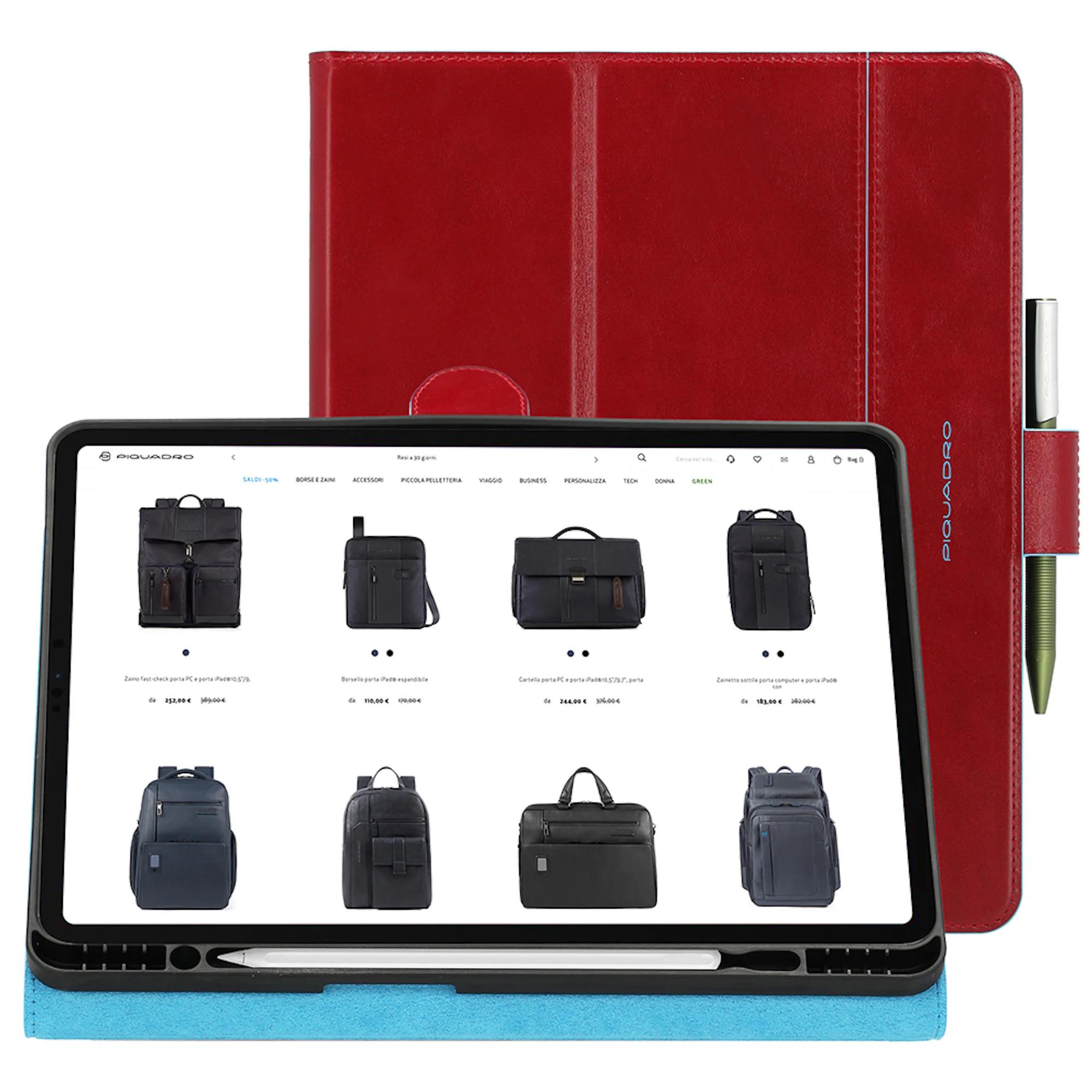 Piquadro Cover in pelle a leggio per iPad®Pro 12,9’’