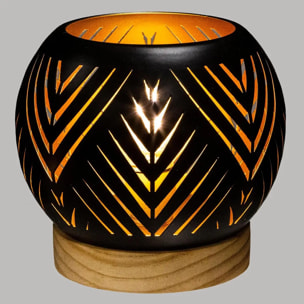 Photophore "Raja" boule LED métal D15cm