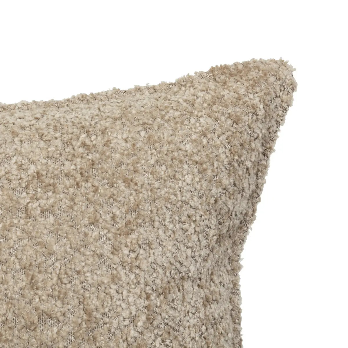 Coussin bouclette Soana beige lin 30x50cm