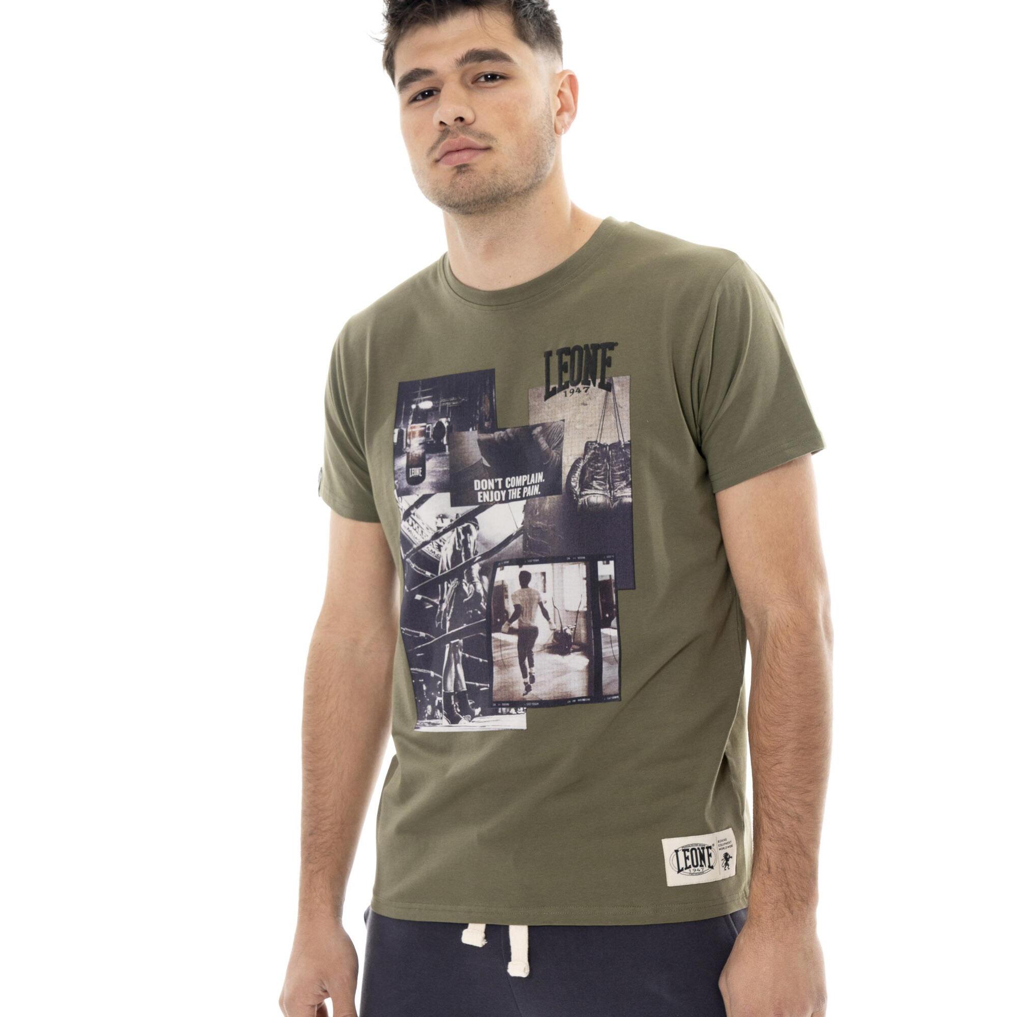 T-shirt uomo a manica corta in cotone, stampa Leone 1947 Graphics