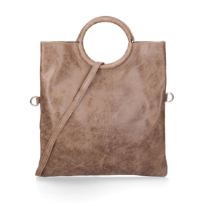 Borsa a mano da donna Made in Italy - Modello Velvet - 100% pelle scamosciata - 29.0 x 30.0 x 1.0 cm