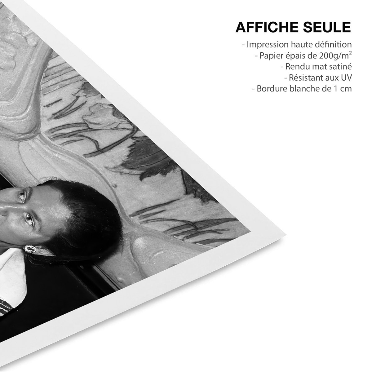 Affiche de célébrités Alain Delon et Simone Veil Affiche seule