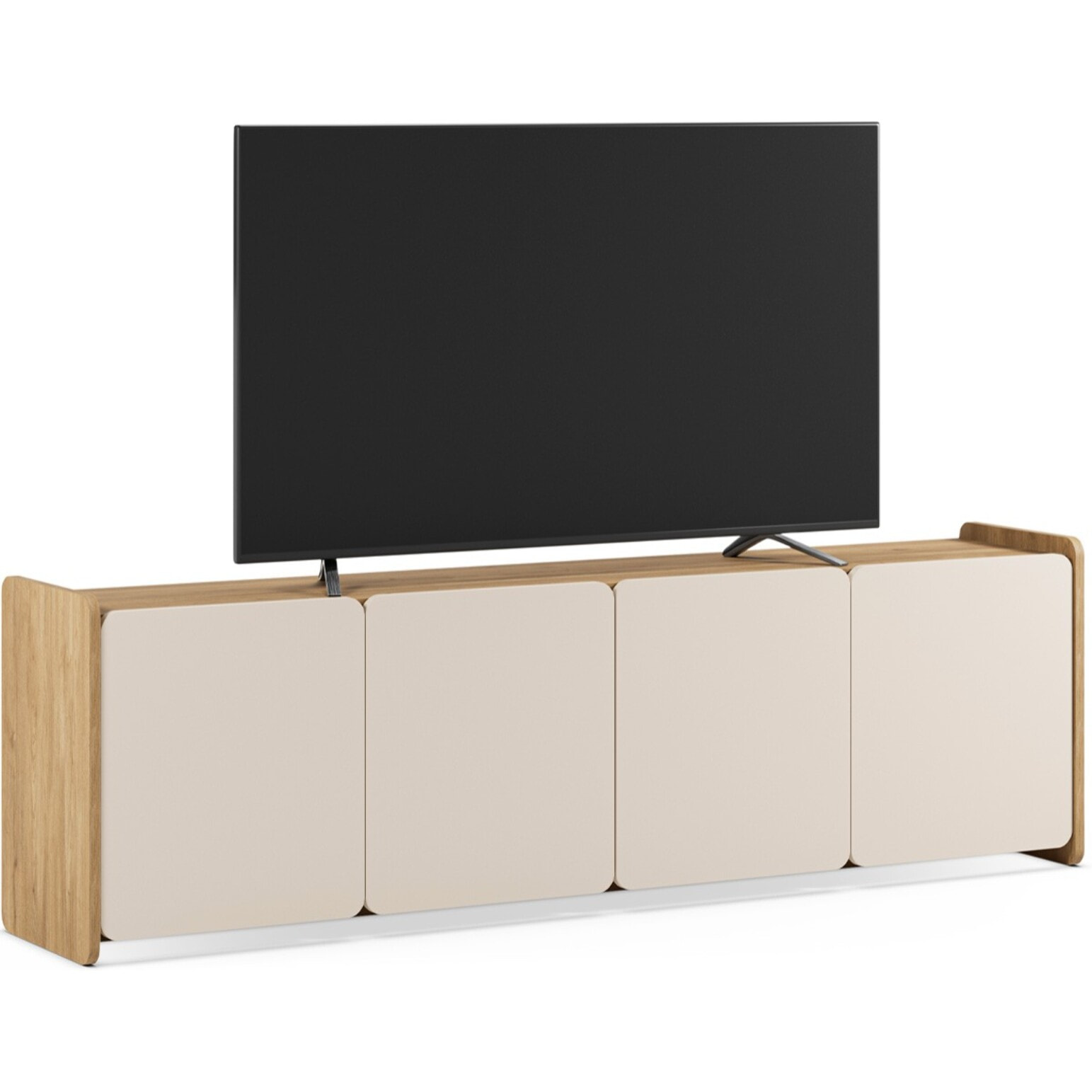 Meuble TV 4 portes bicolore - SAMI