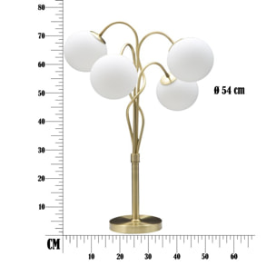 LAMPADA DA TAVOLO GLAMY 4 LIGHT CM Ø 53X74