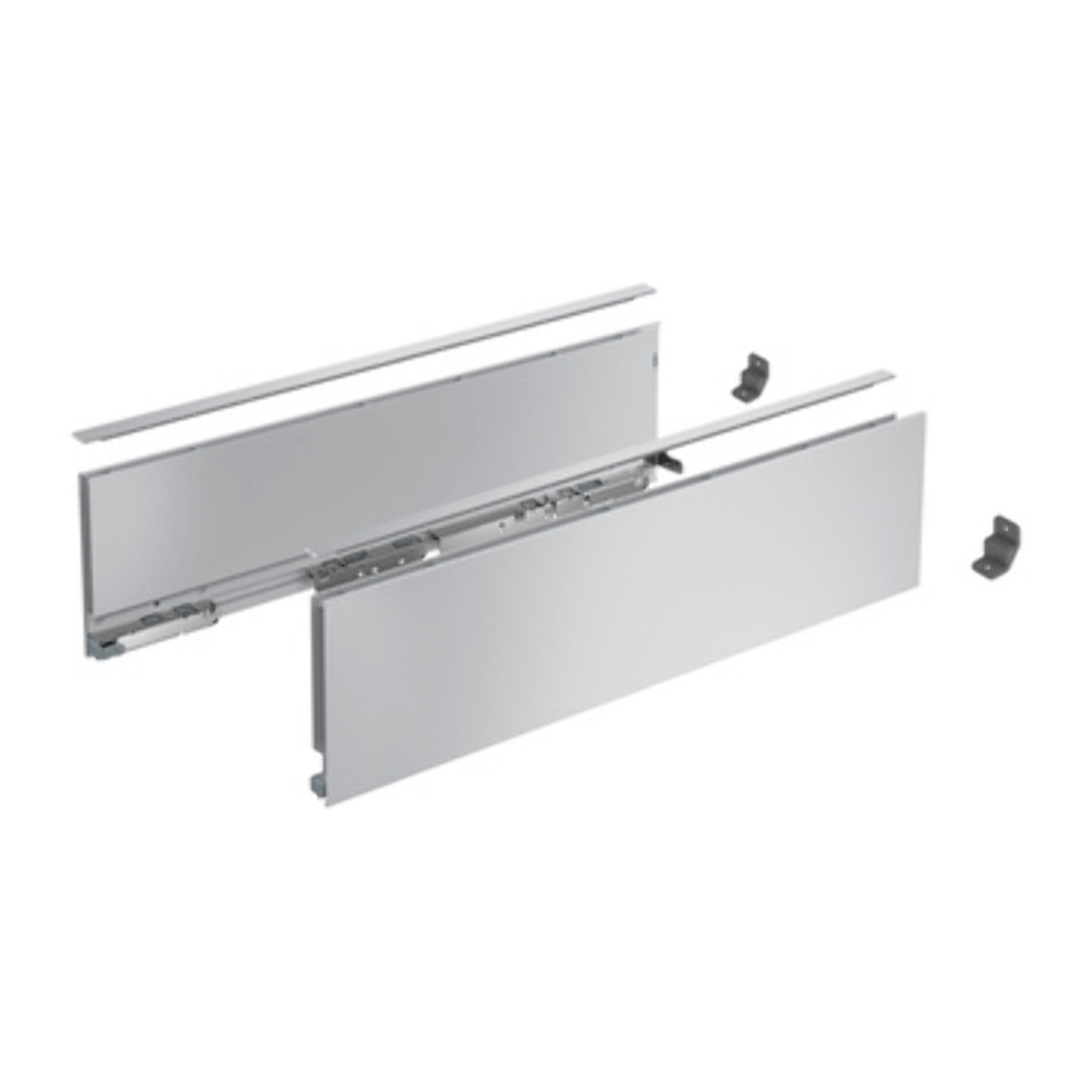 Profilé latéral de tiroir AvanTech YOU, hauteur 139 mm x NL 550 mm, Argent, gauche et droite - HETTICH - 9353350