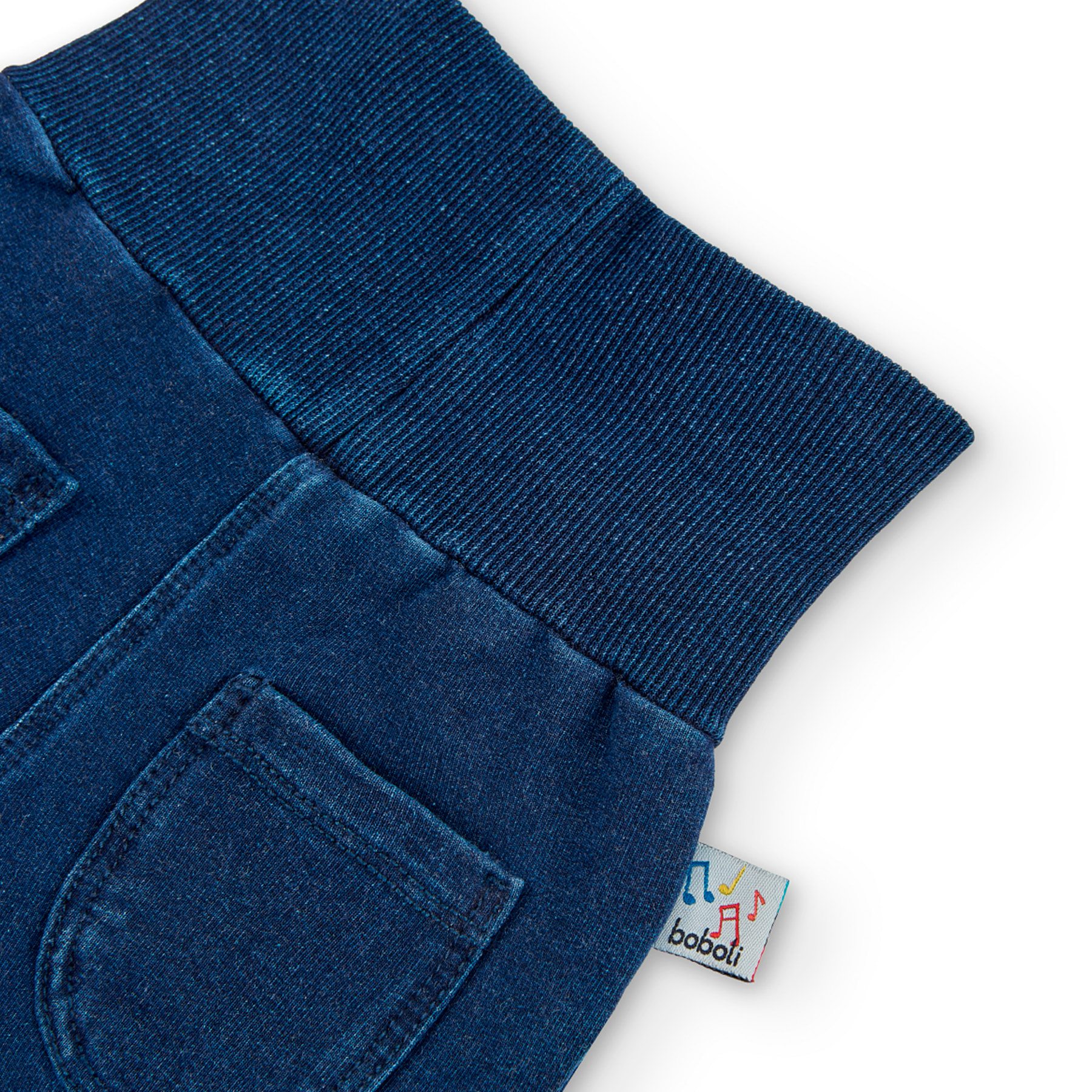 Pantalón felpa denim de bebé niño