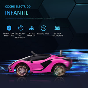 Coche Eléctrico 12V para Niños +3 Años Lamborghini SIAN Mando a Distancia Rosa