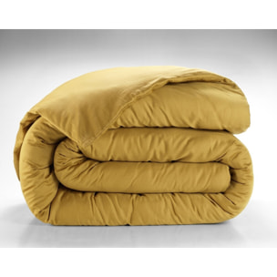 Housse De Couette 100% Satin de Coton lavé 105 Fils Bronze
