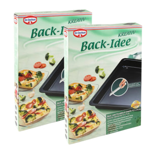 Lot de 2 plats de cuisson pizza au four 42 x 29 cm Dr. Oetker Back-Idee Kreativ