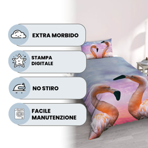 PARURE COPRIPIUMINO GOODNIGHT SINGOLO - STAMPA DIGITALE 100% Microfibra