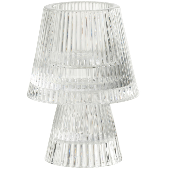 J-Line bougeoir Chapeau - verre - transparent