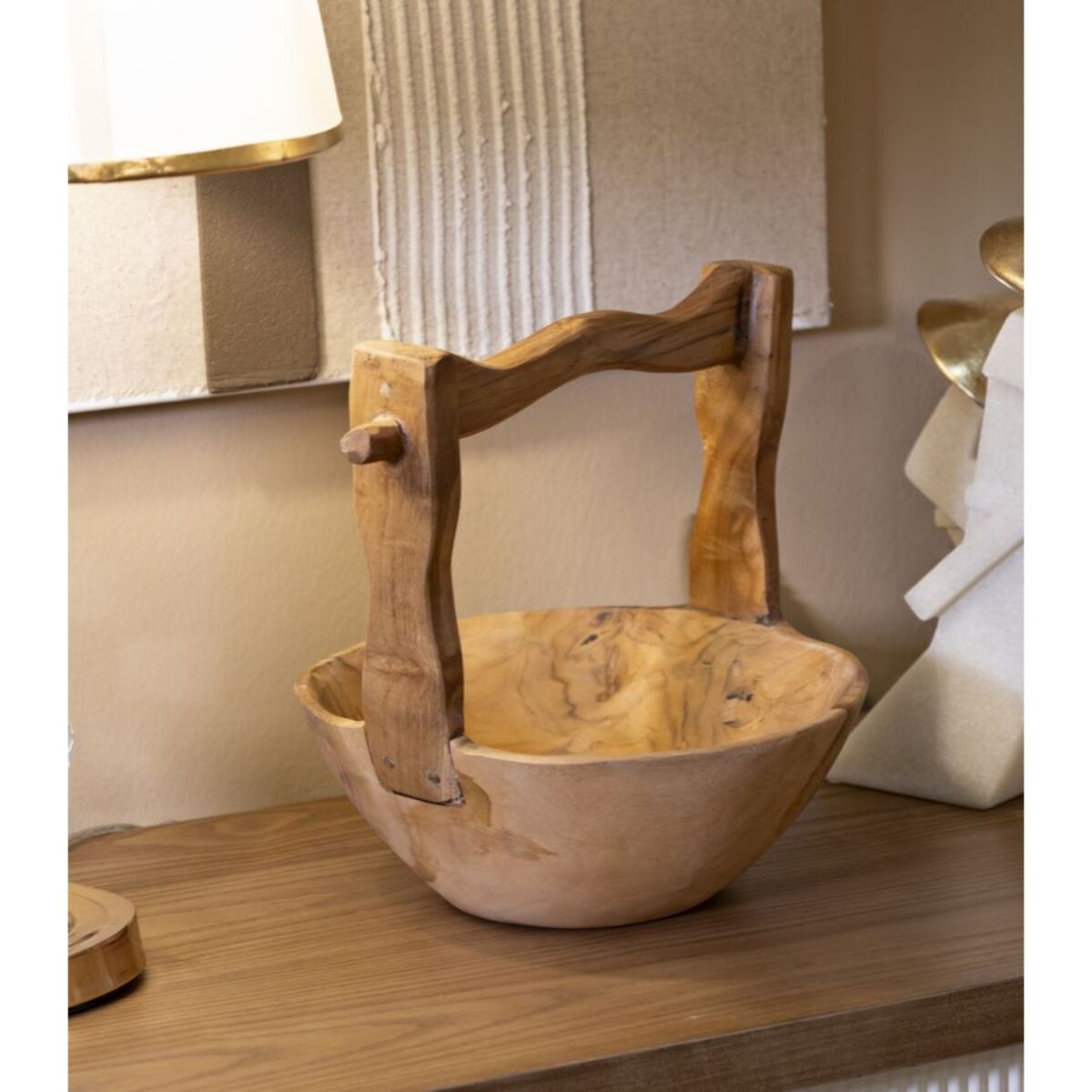 S/TASCHE TIMBO IN TEAK RICICLATO CM 32X25X27 (PEZZI UNICI - NON RIP. IN SERIE)