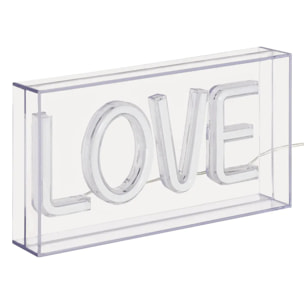 Tube néon à poser led "Love" rose L 23cm