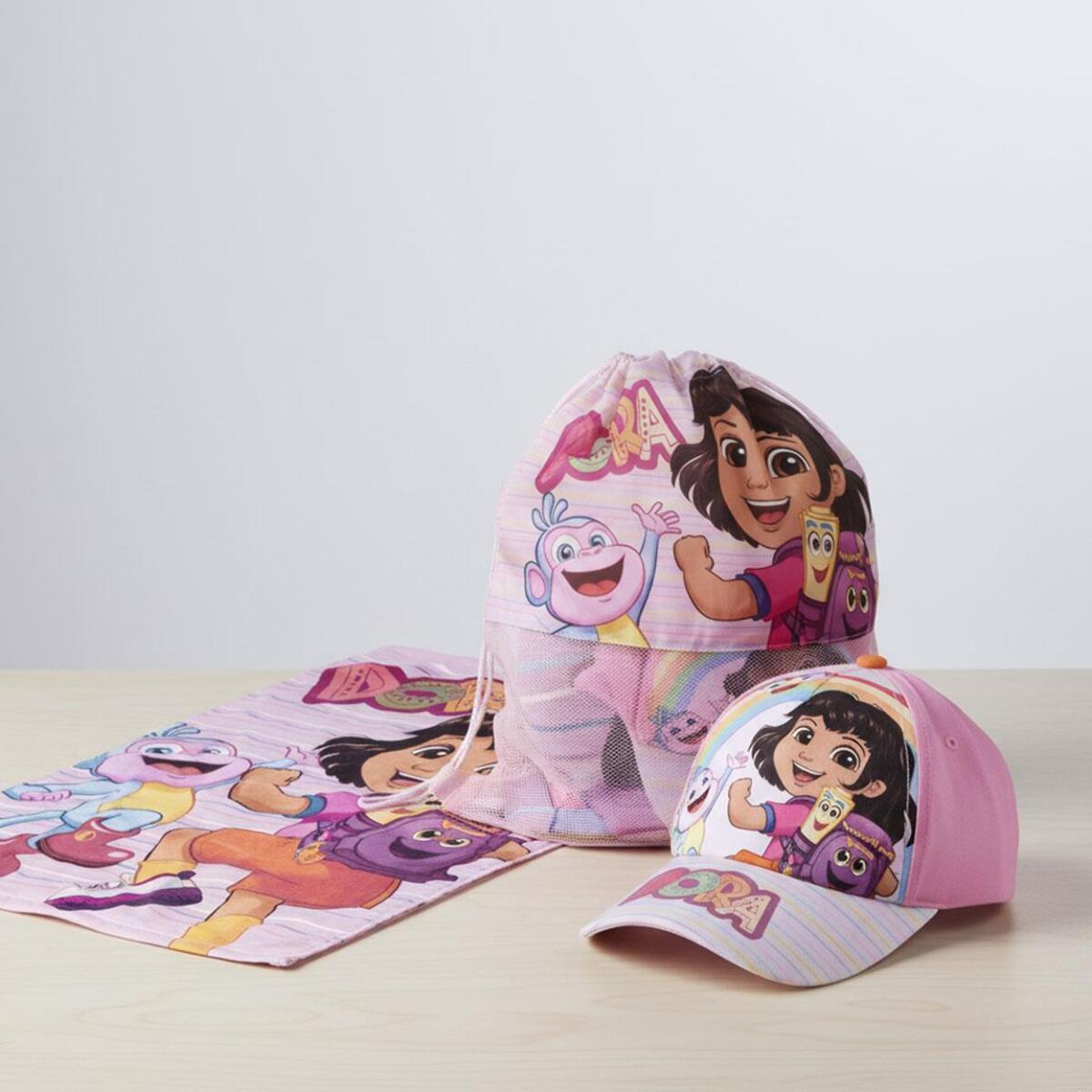 Set de Toalla de Dora La Exploradora - 70x140x1 cm - Color:Rosa