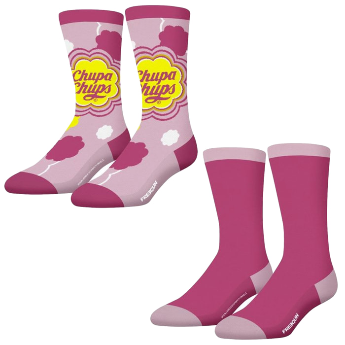 set de 2 calcetines algodón freegun colección chupa-chups para mujer