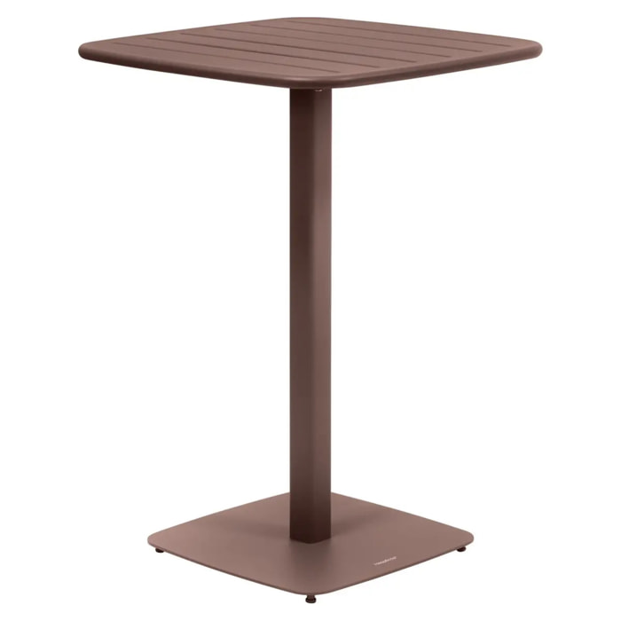 Table haute de jardin 2 places Alegoria 70x70cm acajou