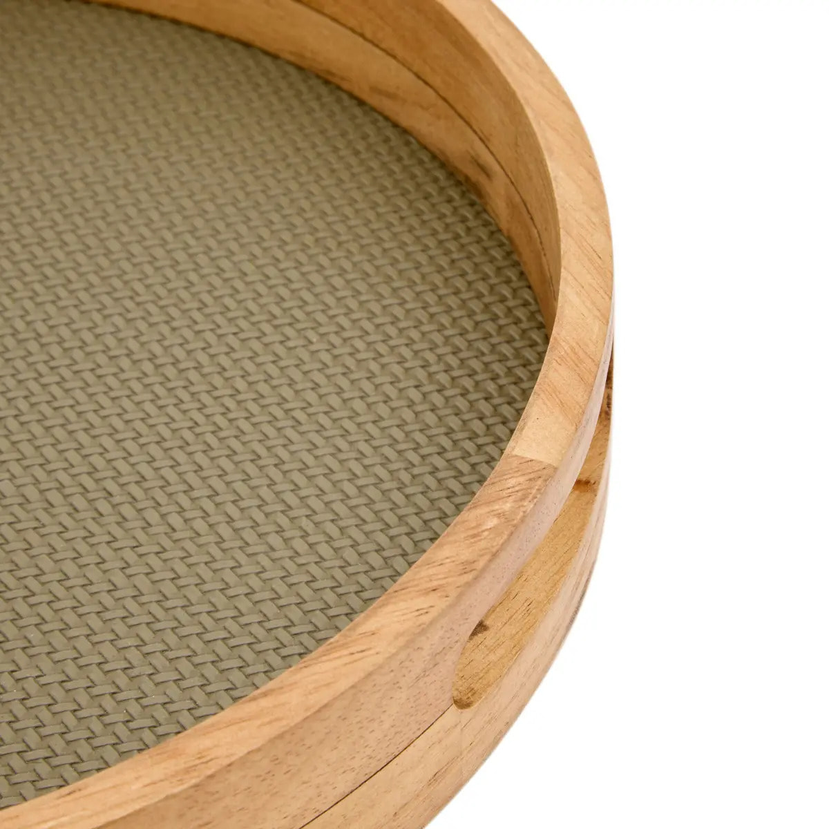 PLATEAU ROND PU BONIE KAKI X2