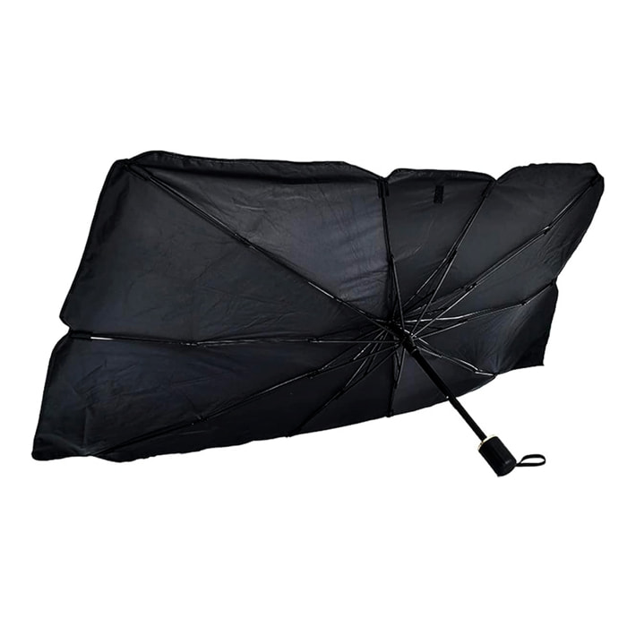 Parasol plegable para coche con diseño tipo paraguas que bloquea el calor y la luz solar. Incluye funda.