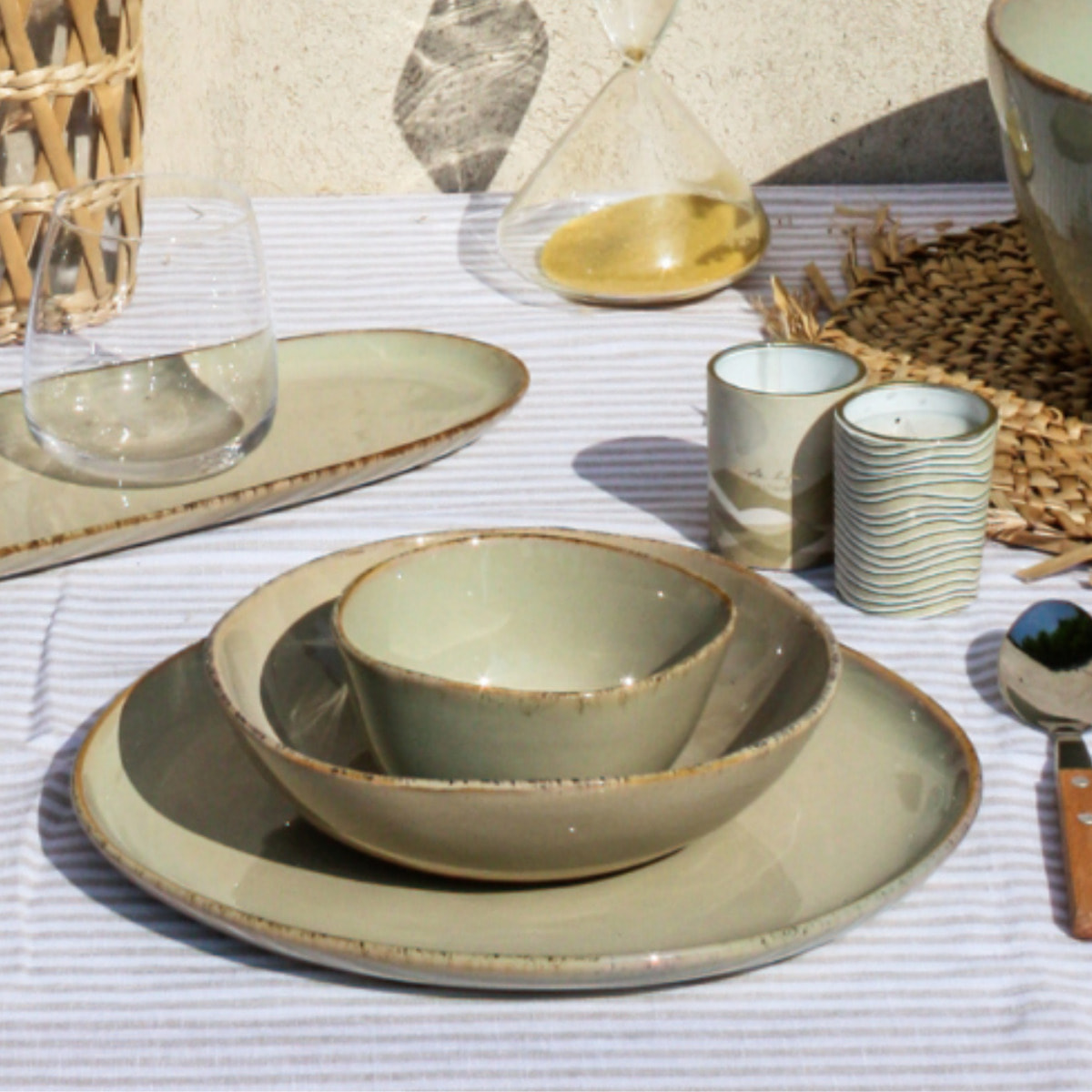 Lot de 6 petites assiettes, DUNE