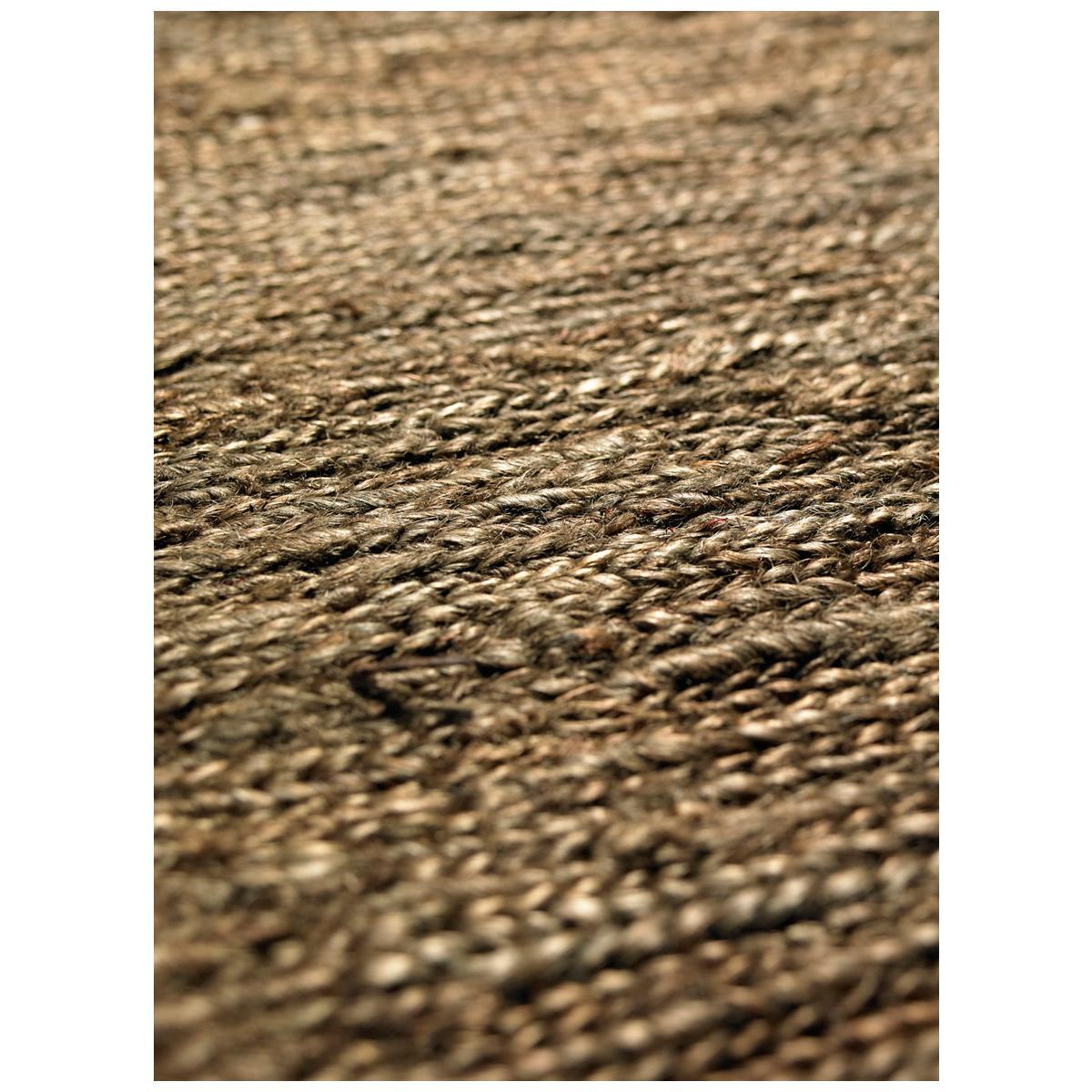 Tapis kilim fait main en chanvre motif uni BOMU