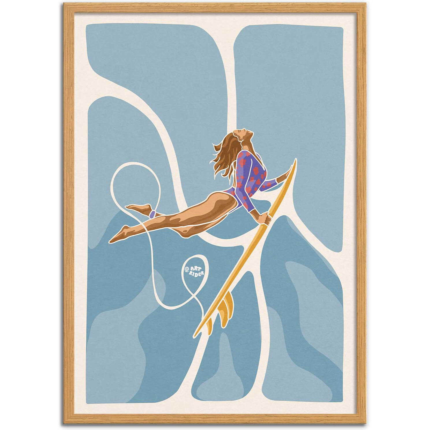 Affiche - Blue Duckdive - Art Rider