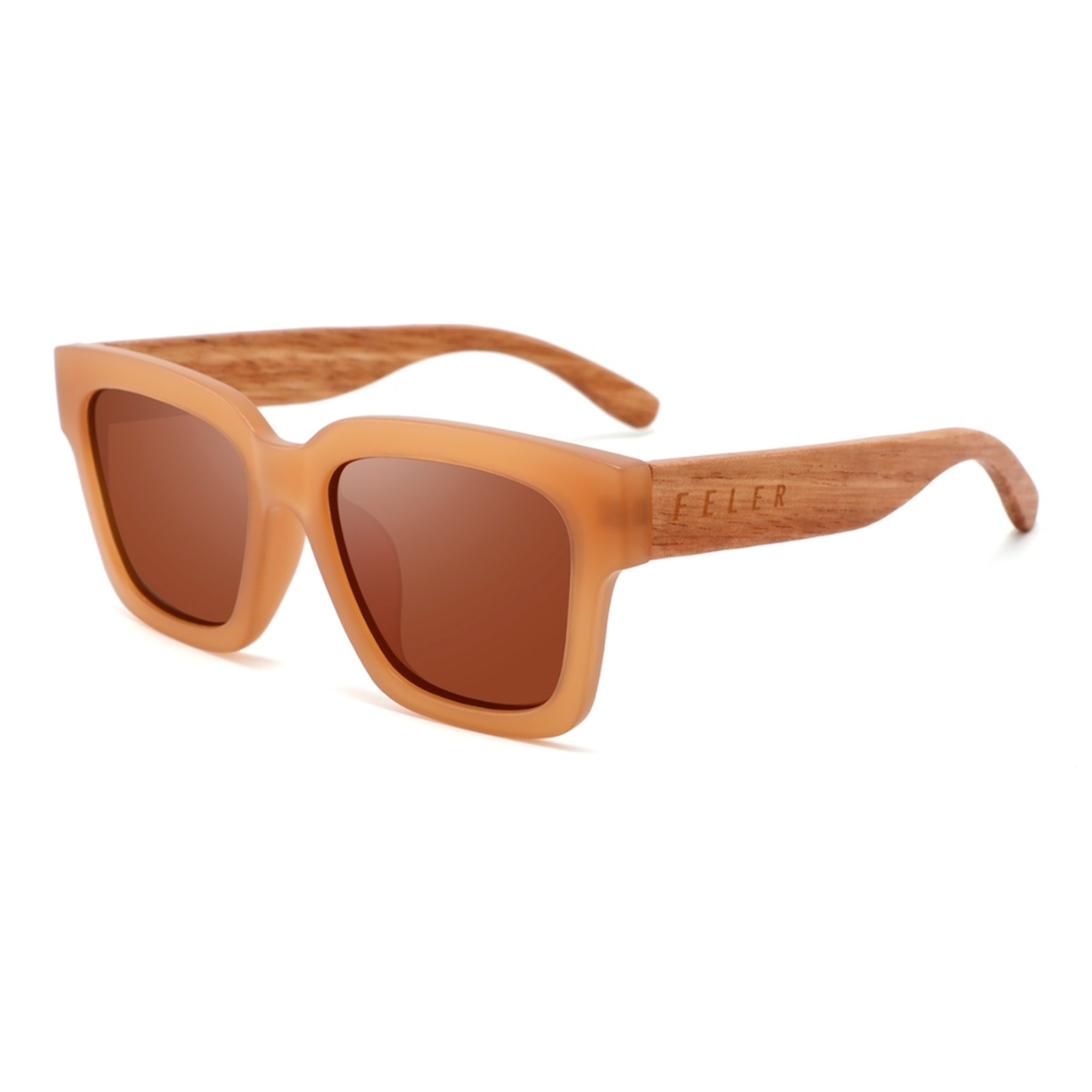 Gafas de Sol Feler 1535-2 Polarizadas de Madera Unisex 51 mm