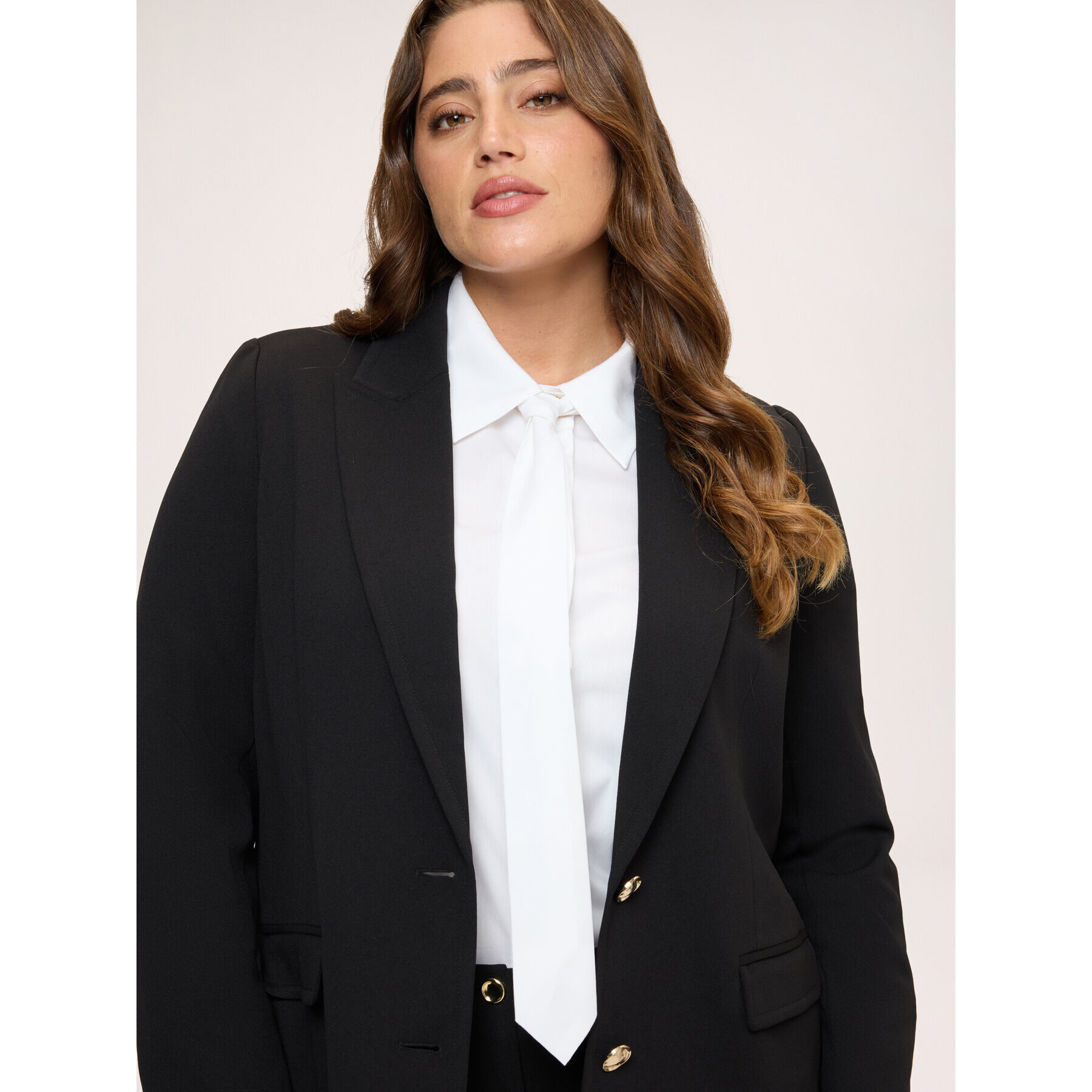 Fiorella Rubino - Blazer strutturato in tessuto stretch - Nero