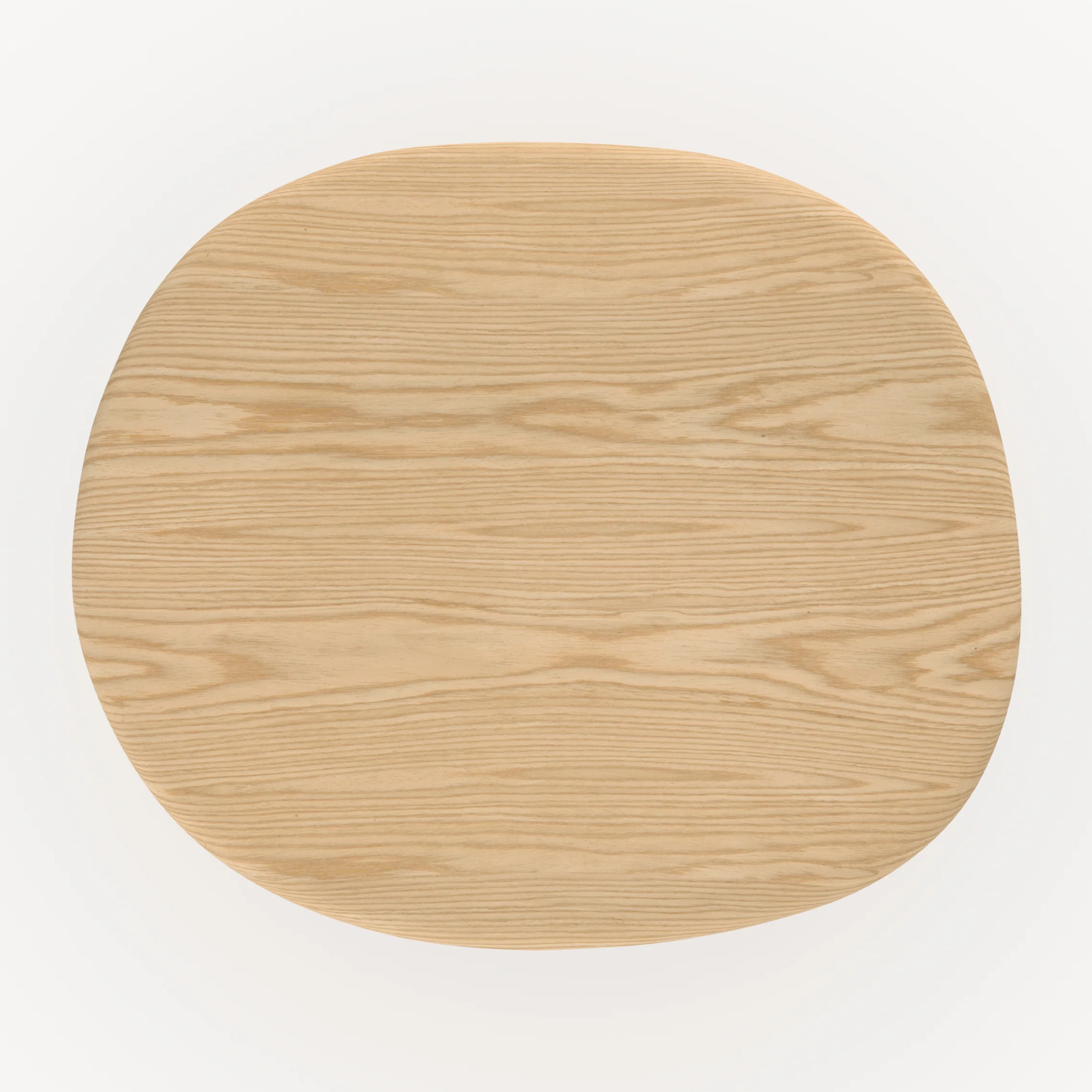 Table d'appoint en placage chène blanc, D48,5 cm - Nubia