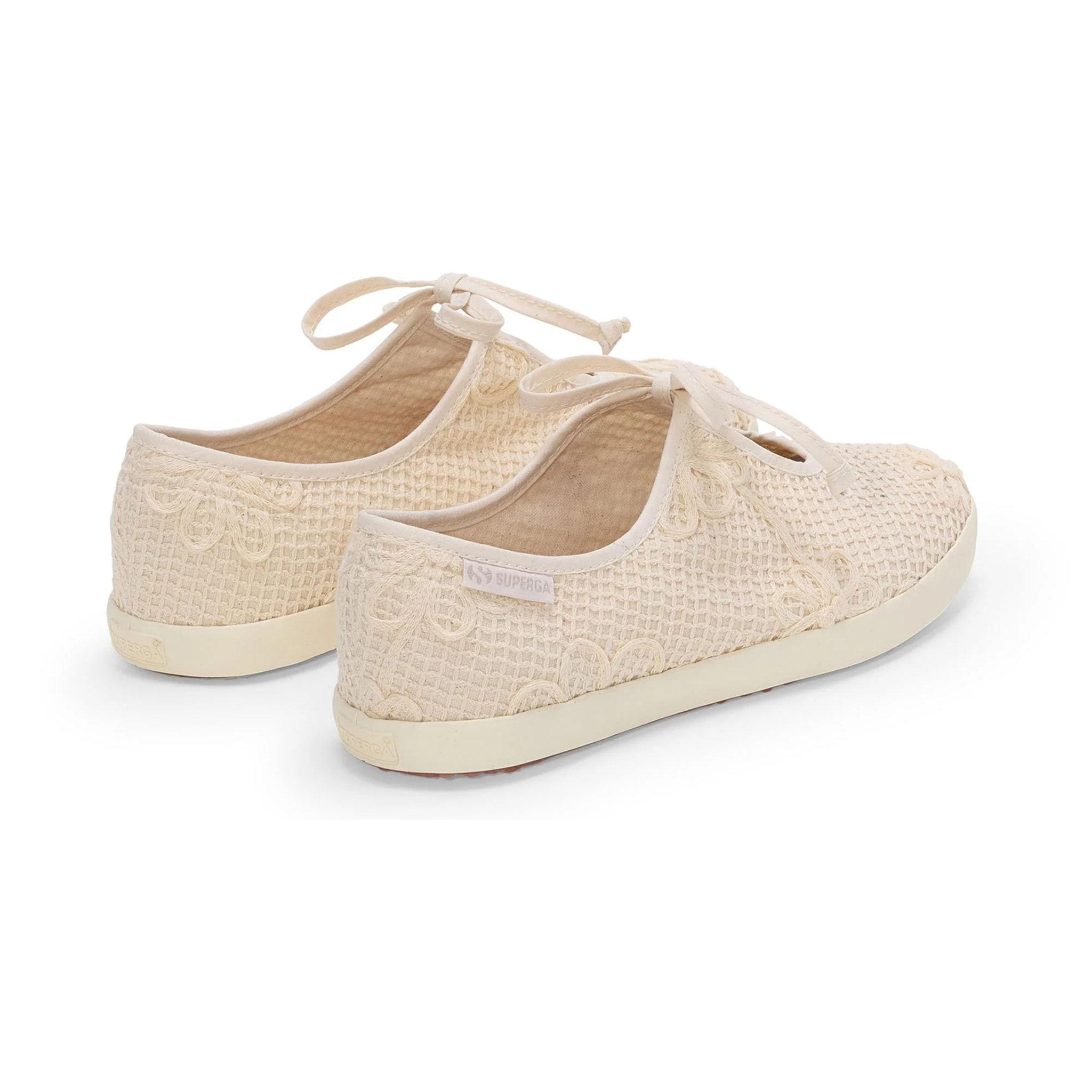 Superga - Ballerine Donna Beige - 2442 BALLERINA LACE NET FLOWER CROCHET