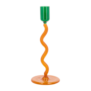 Bougeoir en verre Vivid