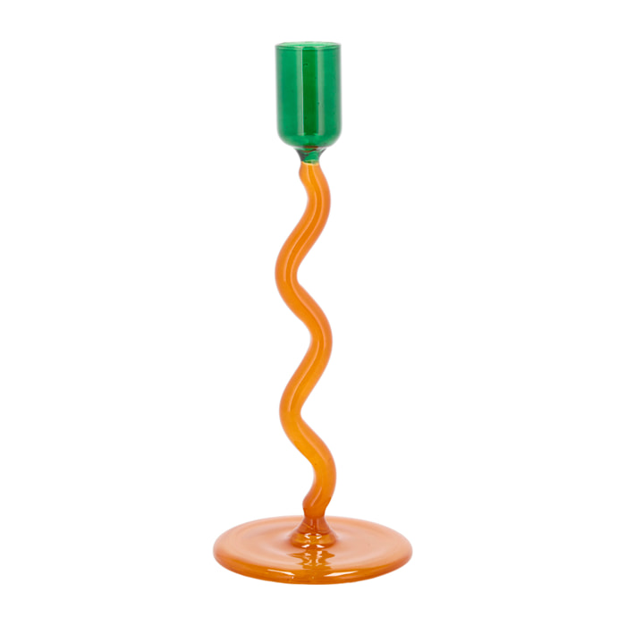 Bougeoir en verre Vivid