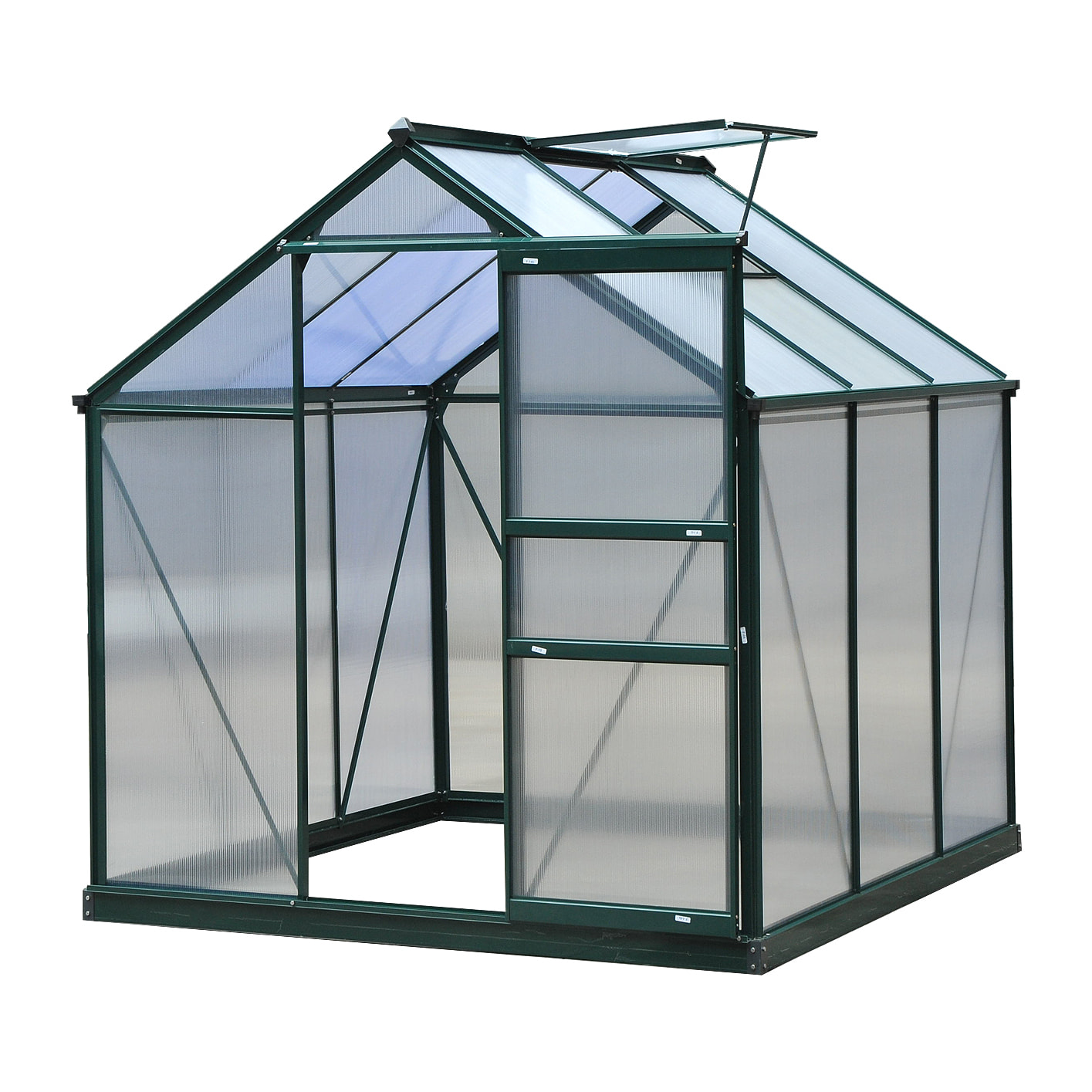 Serre de jardin polycarbonate alu. vert