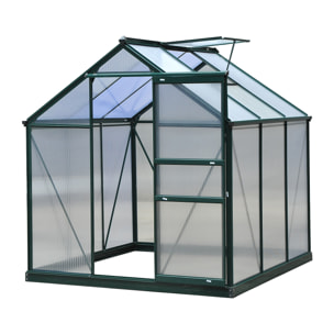 Serre de jardin polycarbonate alu. vert