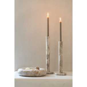 J-Line bougeoir Marbre - pierre - beige - set de 3