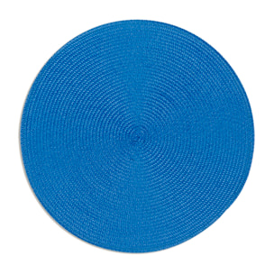 Set 6 tovagliette tonde Excelsa – Round, Polipropilene Blu