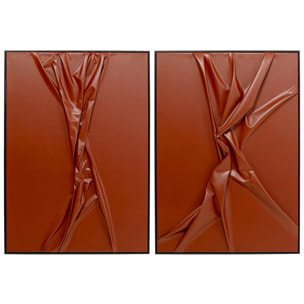 Tableaux Crincle 55x75cm set de 2 Kare Design