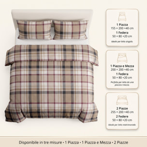 Sacco copripiumino singolo in cotone con federe coordinate, set letto morbido e traspirante, leggero e resistente per uso quotidiano, tessuto certificato sicuro sulla pelle, facile da lavare e durevole, ideale per comfort notturno