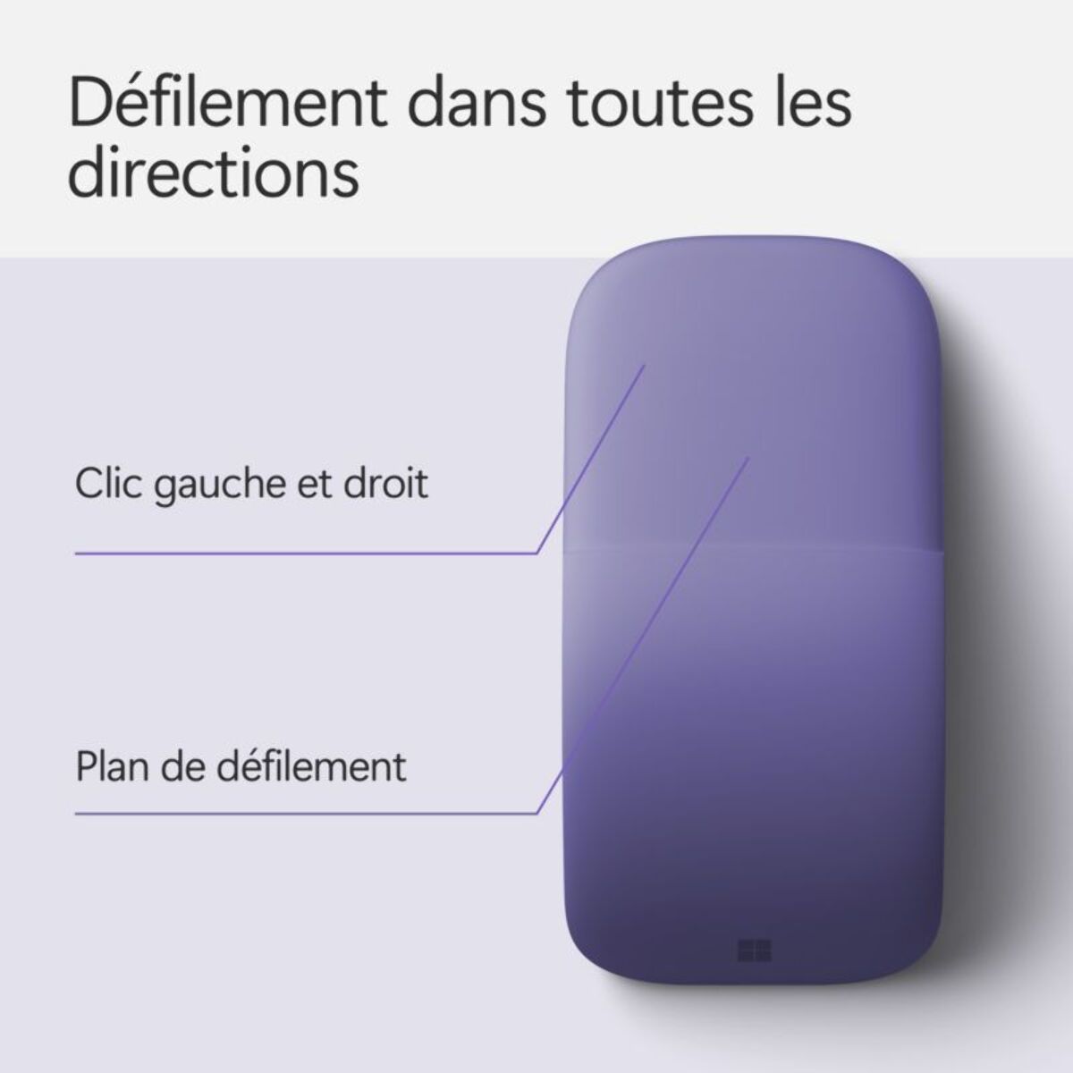 Souris sans fil MICROSOFT Surface Arc Mouse | Violet