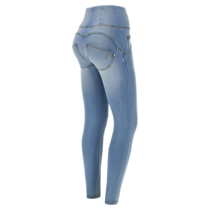 Jeans push up WR.UP® superskinny con vita alta in denim navetta con strappi
