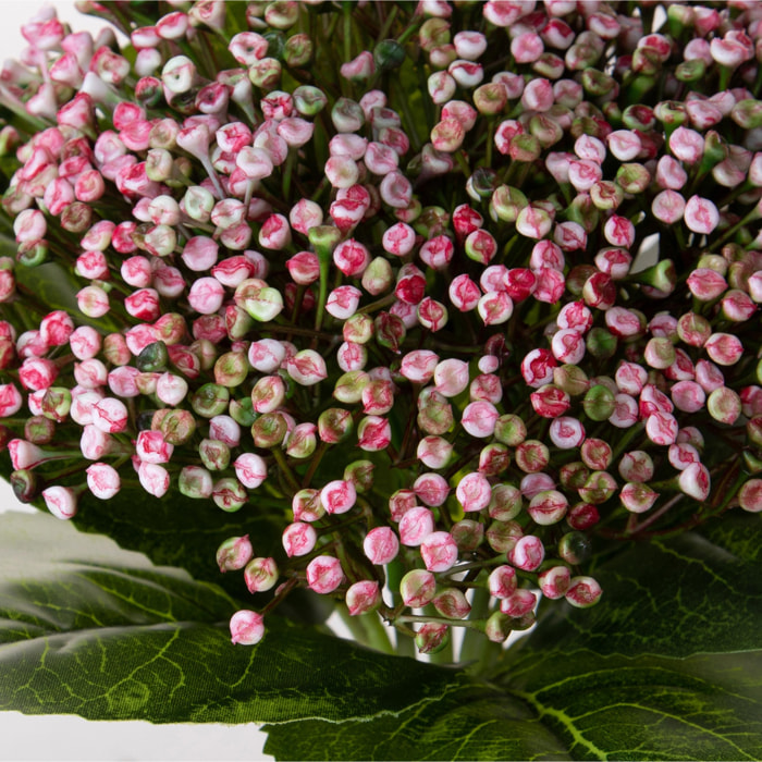 Ortensia Cespuglio 32 Cm - Pezzi 6 - 25X32X25cm - Colore: Rosa - Bianchi Dino - Fiori Artificiali