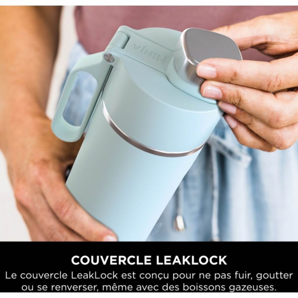 Bouteille isotherme NINJA Thirsti 530ml Travel Bottle Sea Glass