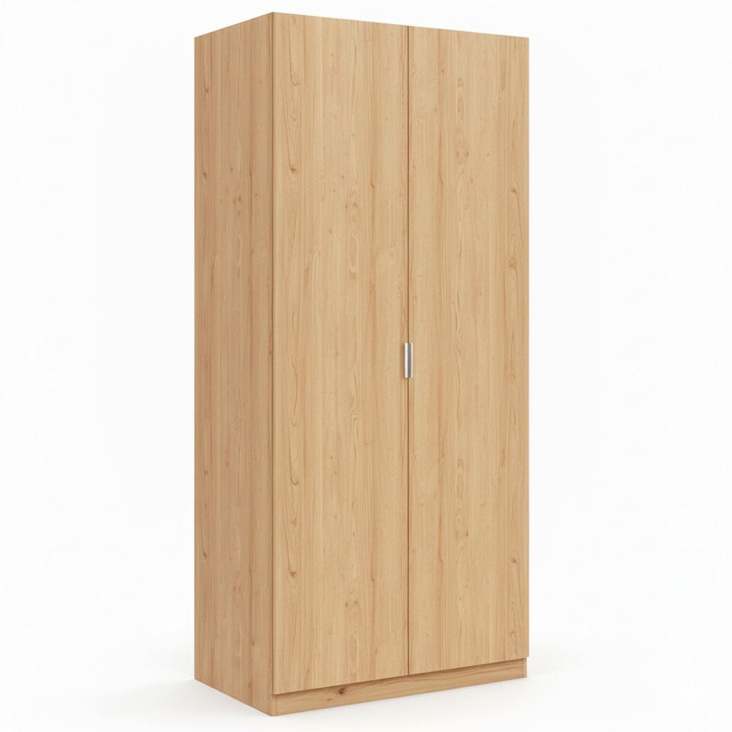 Armadio Guardaroba A 2 Ante Con Asta Appendiabiti E Ripiano Interno Mobile Armadio Salvaspazio Design Moderno Minimal 81 x 52 x 180 Cm Rovere Chiaro