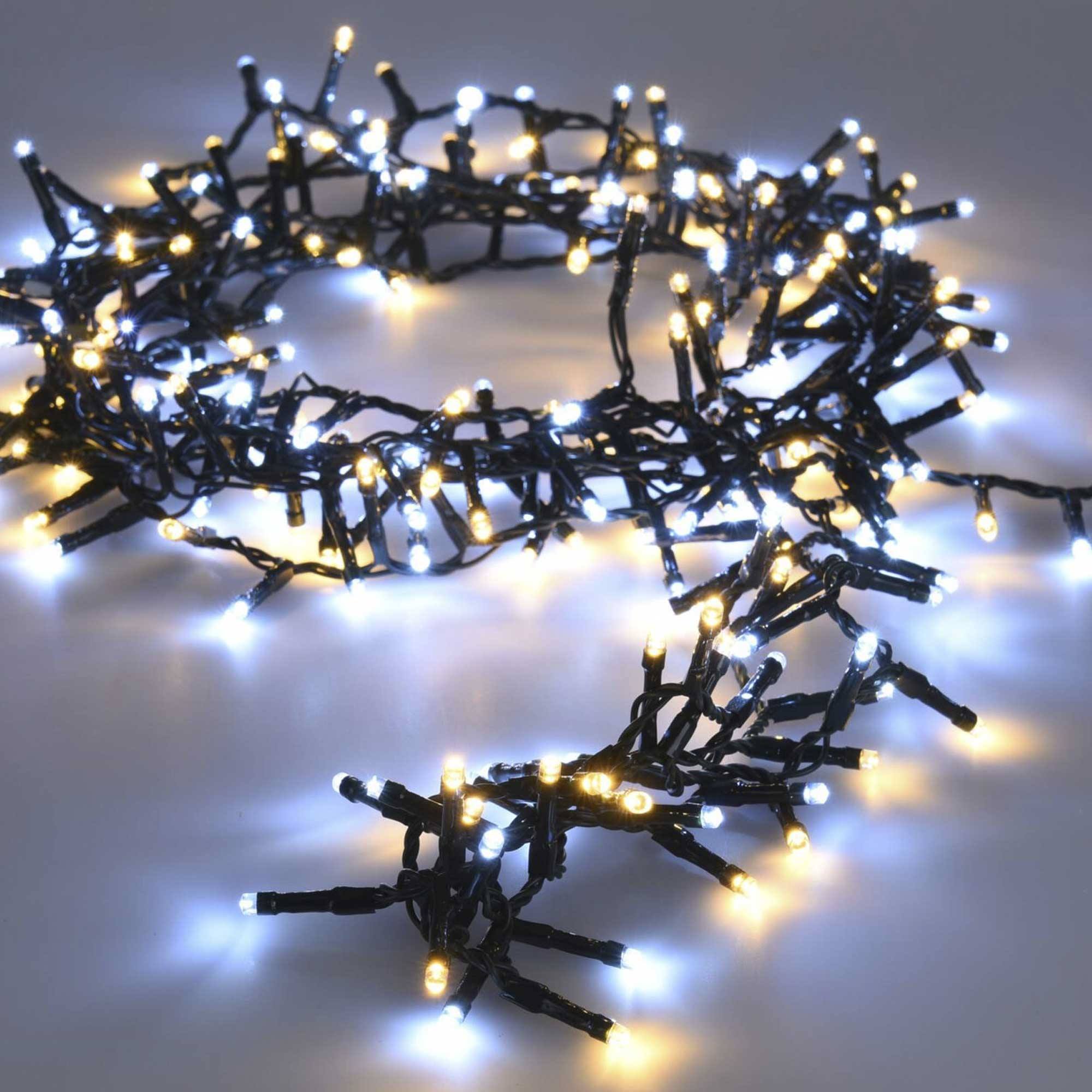 luces de navidad 400 luces led blanco y blanco cálido con 8 funciones - 8 metros