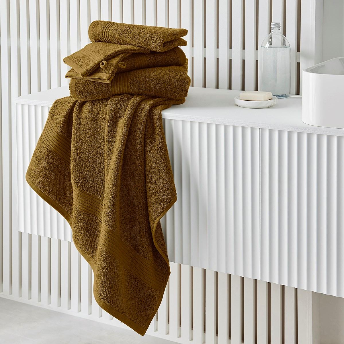 Serviette de bain uni ESSENTIAL bronze