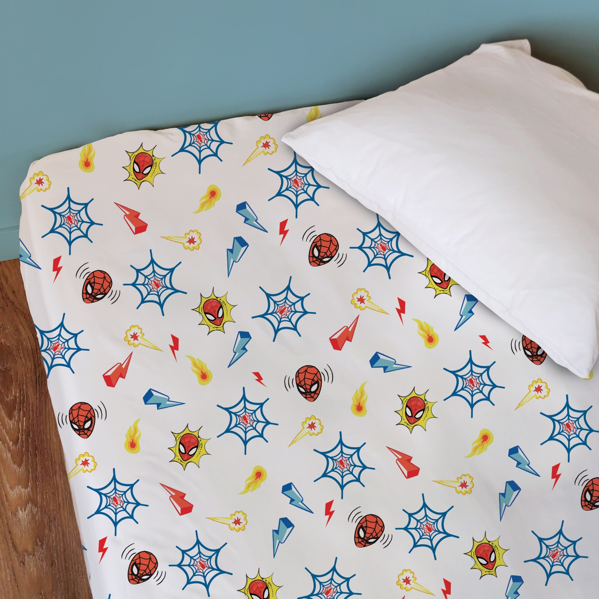 Drap-housse imprimé 100% coton, SPIDERMAN HOME AVENGER