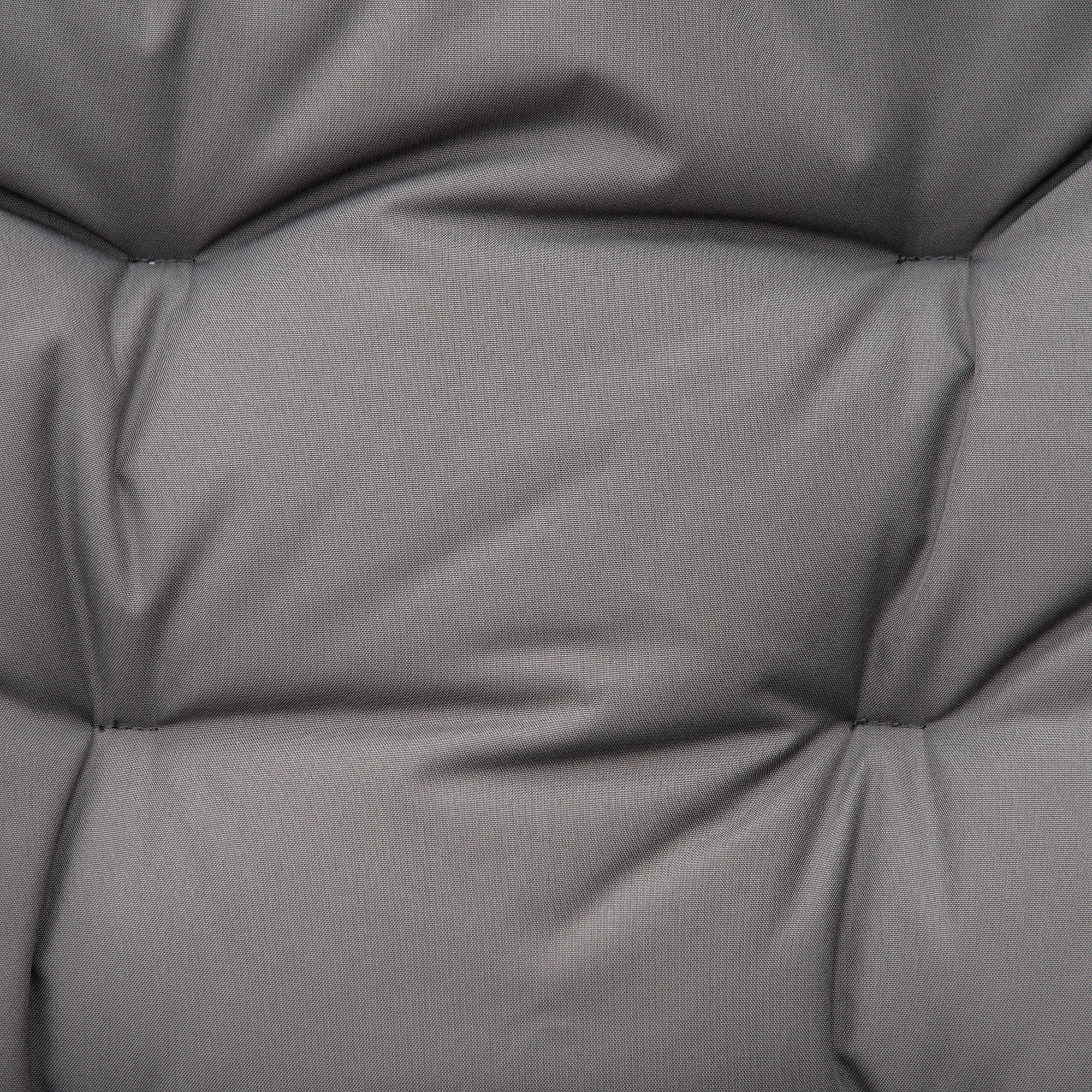Chaise de camping pêche pliable portable haut dossier inclinable épais coussin matelassé inclus gris