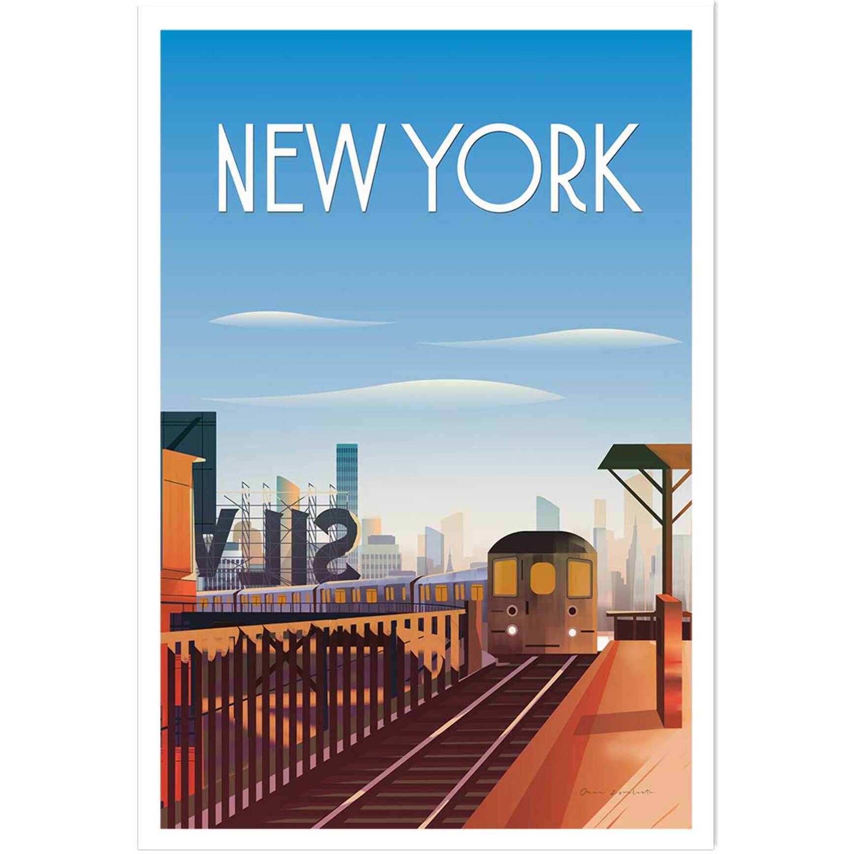 Affiche ville voyage New York City Affiche seule