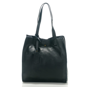 Borse Donna colore Nero-in pelle Made in Italy 34x28x12cm