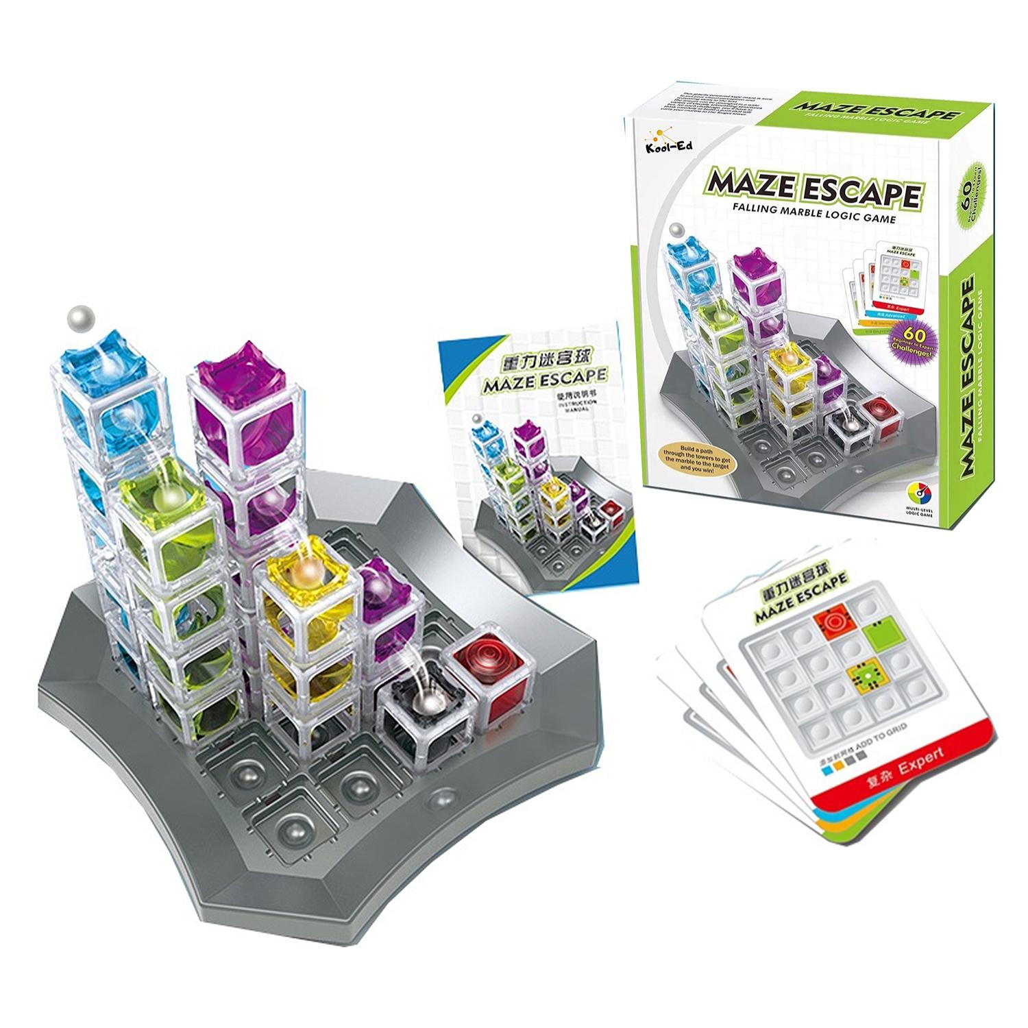 Maze Escape juego de habilidad e inteligencia 3D. 60 niveles en 4 categorías desde principiante a experto.